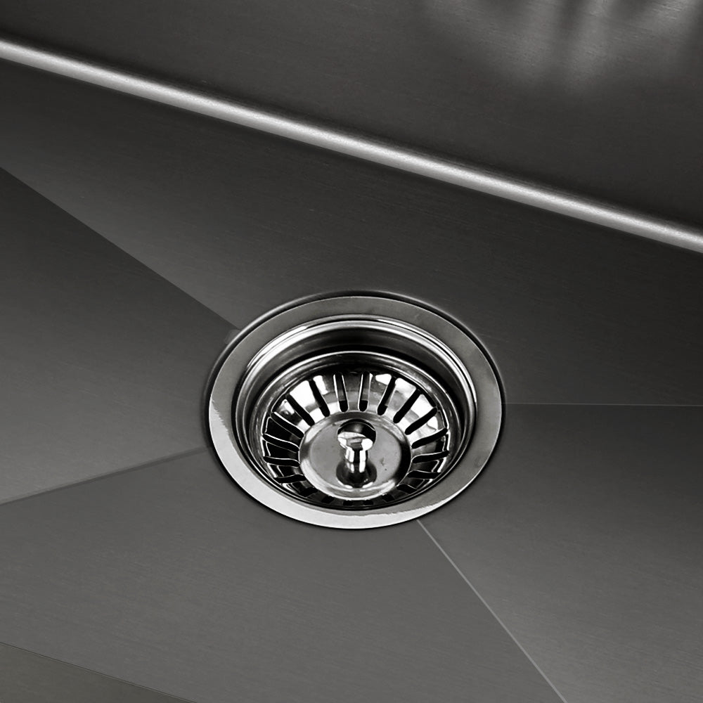 Stainless steel kitchen sink, black single bowl 70x45cm