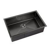 Stainless steel kitchen sink, black single bowl 70x45cm
