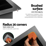 Stainless steel kitchen sink, black single bowl 75x45cm