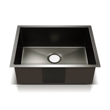 Stainless steel kitchen sink, black single bowl 60x45cm