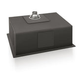 Stainless steel kitchen sink, black single bowl 60x45cm