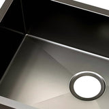Stainless steel kitchen sink, black single bowl 60x45cm