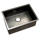 Stainless steel kitchen sink, black single bowl 60x45cm