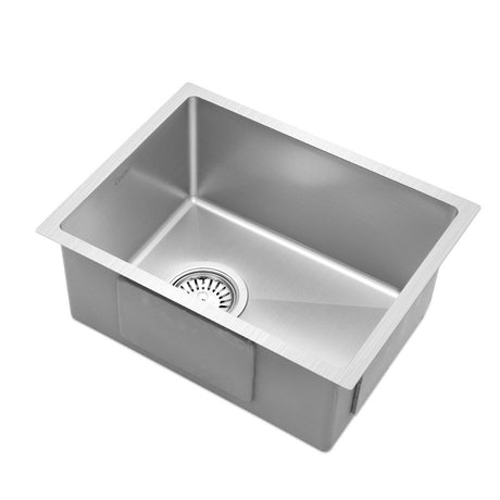 Stainless steel kitchen sink, silver single bowl 44x34cm