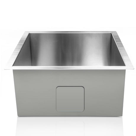 Kitchen sink, stainless steel silver single bowl 36x36cm
