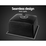 Granite stone laundry sink, black single bowl 45x45cm