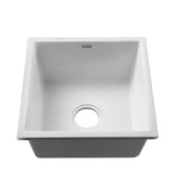 Granite stone laundry sink, white single bowl 45x45cm