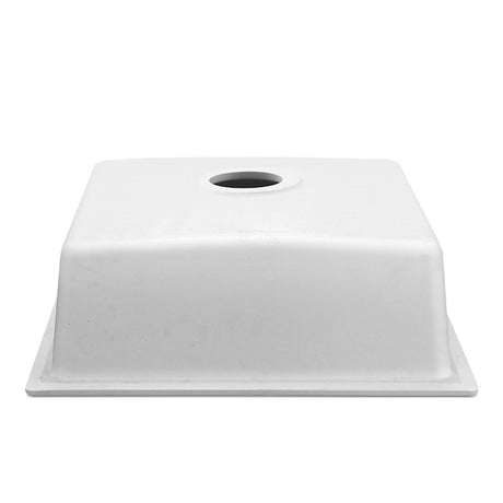 Granite stone laundry sink, white single bowl 45x45cm