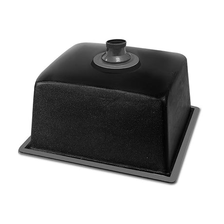 Granite stone laundry sink, black single bowl 46x41cm