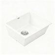 Granite stone kitchen sink, white single bowl 55x45cm