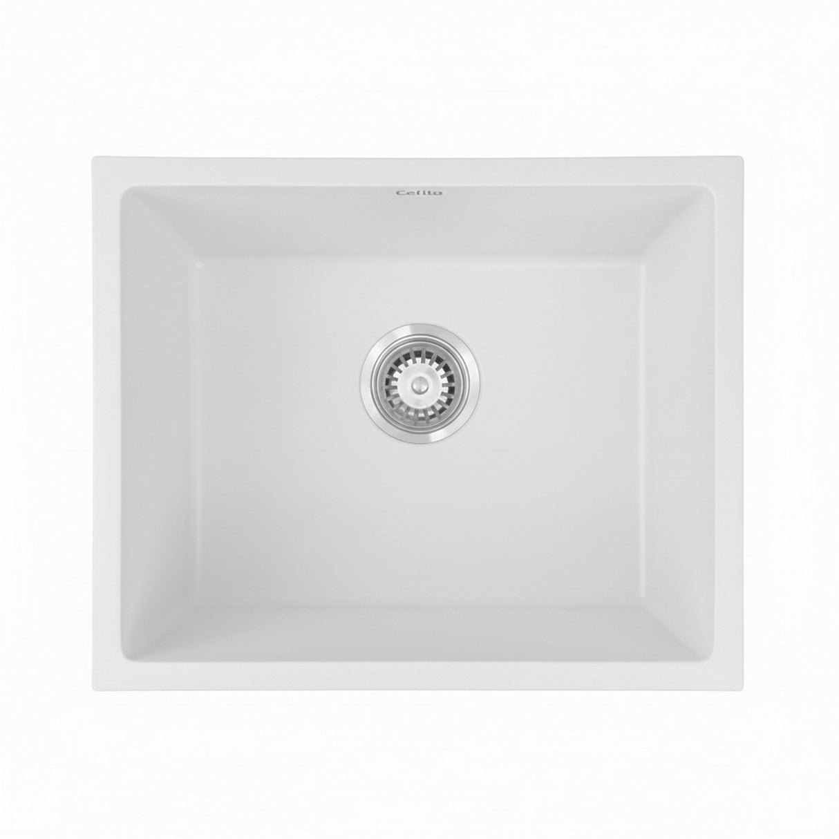 Granite stone kitchen sink, white single bowl 55x45cm