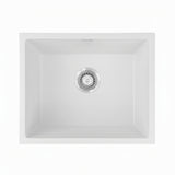 Granite stone kitchen sink, white single bowl 55x45cm
