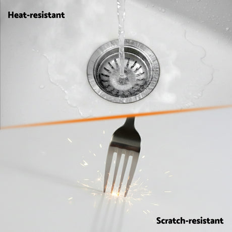 Granite stone kitchen sink, white single bowl 55x45cm