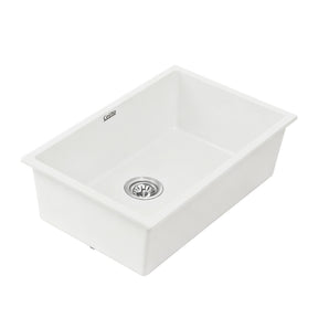 Granite stone kitchen sink, white single bowl 70x45cm