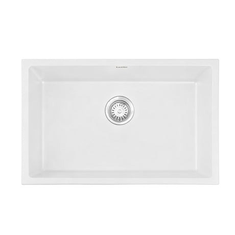 Granite stone kitchen sink, white single bowl 70x45cm