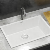 Granite stone kitchen sink, white single bowl 70x45cm