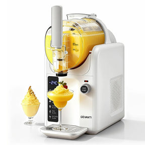 White 2 L bench top slushie machine and ice cream maker