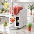 White 2 L benchtop slushie machine with touch screen and LED display
