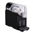 Black 1.8 L slushie machine with transparent cover and touch control panel