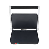 Sandwich press opened flat as a double sided grill plate