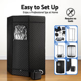 Foldable chair rated to 120 kg with carry bag supplied with the sauna