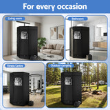 Tool free metal frame assembly for the full body steam sauna tent