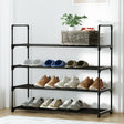 Artiss 4-Tier 16-Pair Stackable Black Shoe Rack — Innovative Design — Allure Home Collections
