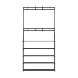 Artiss 16-Pair Black Shoe Rack Hall Tree — Multifunctional Entryway Organiser — Allure Home Collections