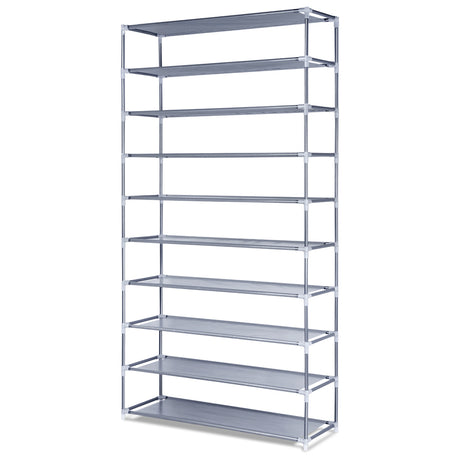 Artiss 10-Tier Stackable Grey Shoe Rack Cabinet — Sturdy, Organised — Allure Home Collections