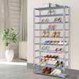 Artiss 10-Tier Stackable Grey Shoe Rack Cabinet — Sturdy, Organised — Allure Home Collections