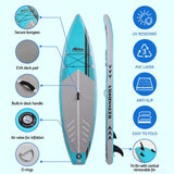 Inflatable Stand Up Paddle Board, 10.5ft Green, view 4
