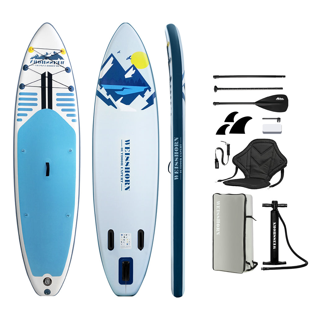 Inflatable Stand Up Paddle Board and Kayak, 10.6ft Blue, view 3