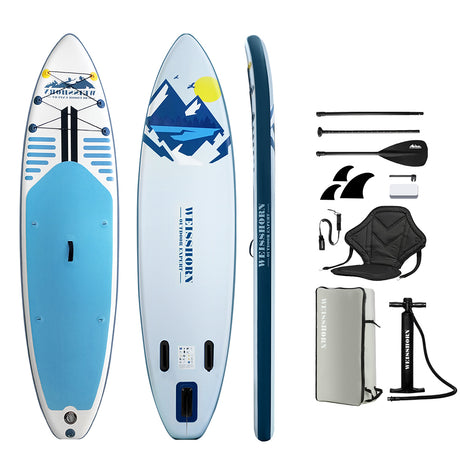 Inflatable Stand Up Paddle Board and Kayak, 10.6ft Blue, view 3