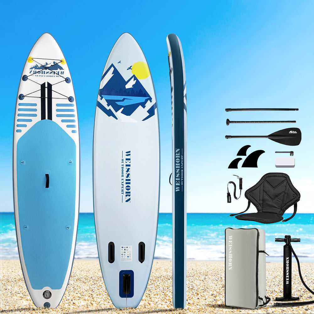 Inflatable Stand Up Paddle Board and Kayak, 10.6ft Blue, view 7