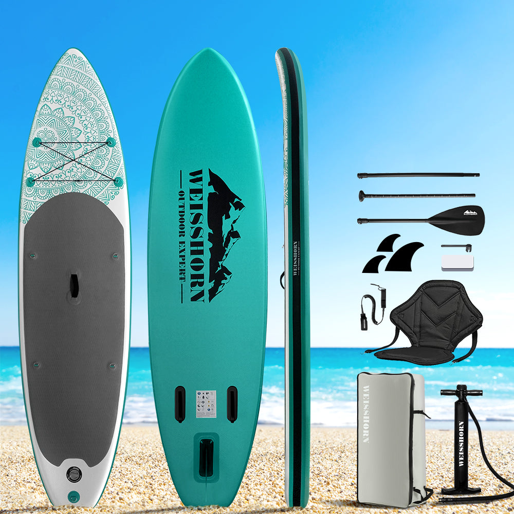 Inflatable Stand Up Paddle Board and Kayak, 10.6ft Green, view 7