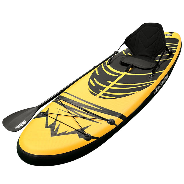 Inflatable Stand Up Paddle Board and Kayak, 10.6ft Yellow