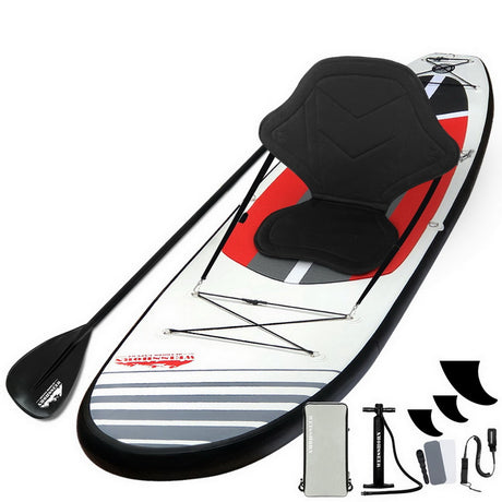Inflatable Stand Up Paddle Board and Kayak, 11ft Black