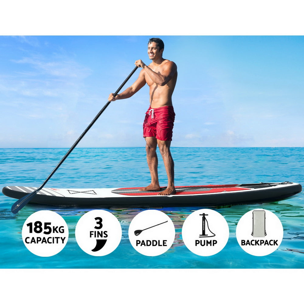 Inflatable Stand Up Paddle Board and Kayak, 11ft Black