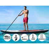 Inflatable Stand Up Paddle Board and Kayak, 11ft Black
