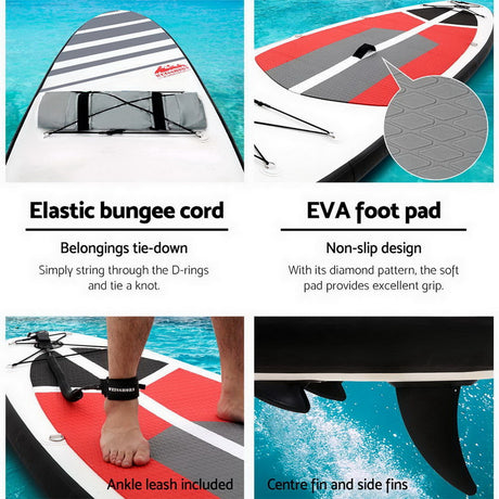 Inflatable Stand Up Paddle Board and Kayak, 11ft Black