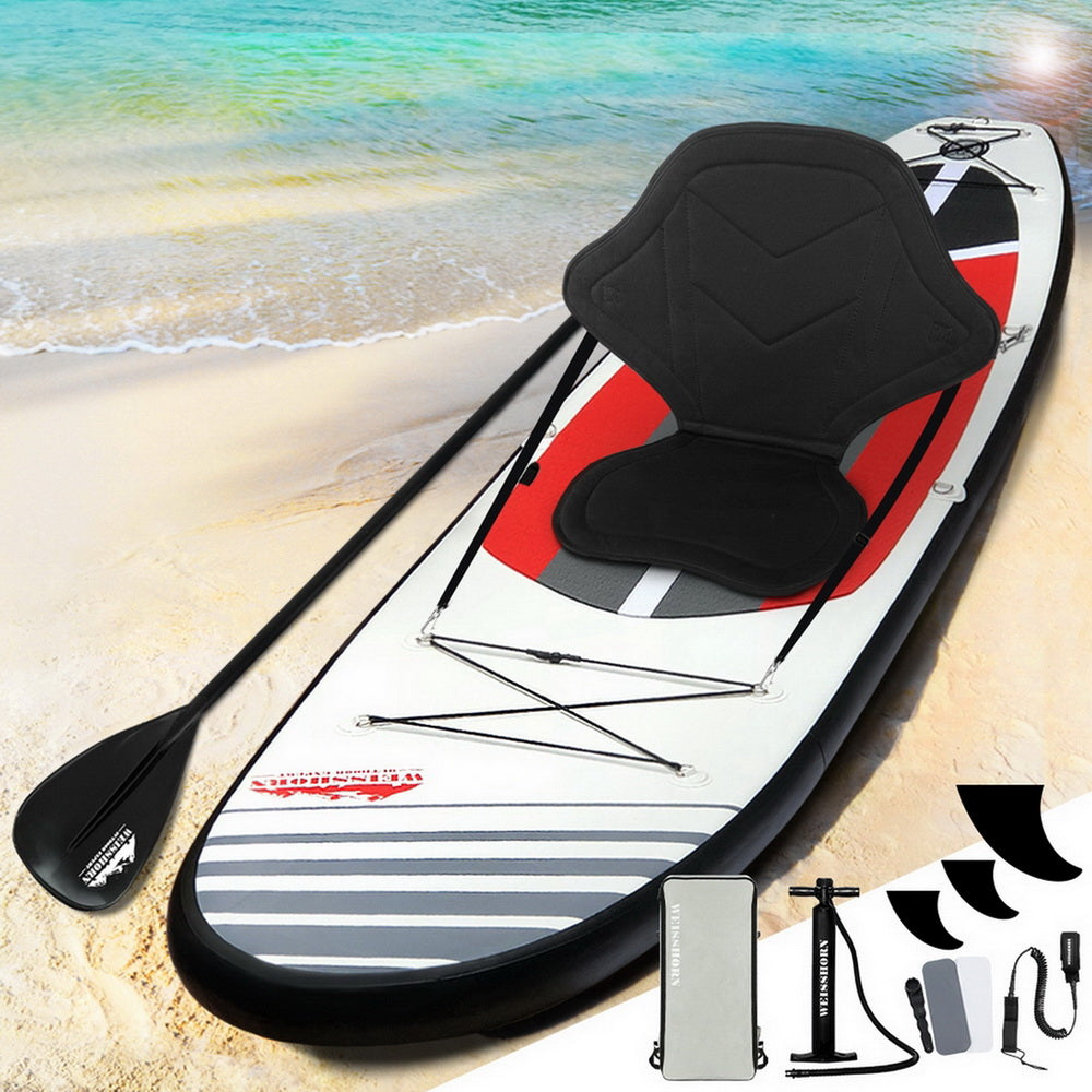 Inflatable Stand Up Paddle Board and Kayak, 11ft Black