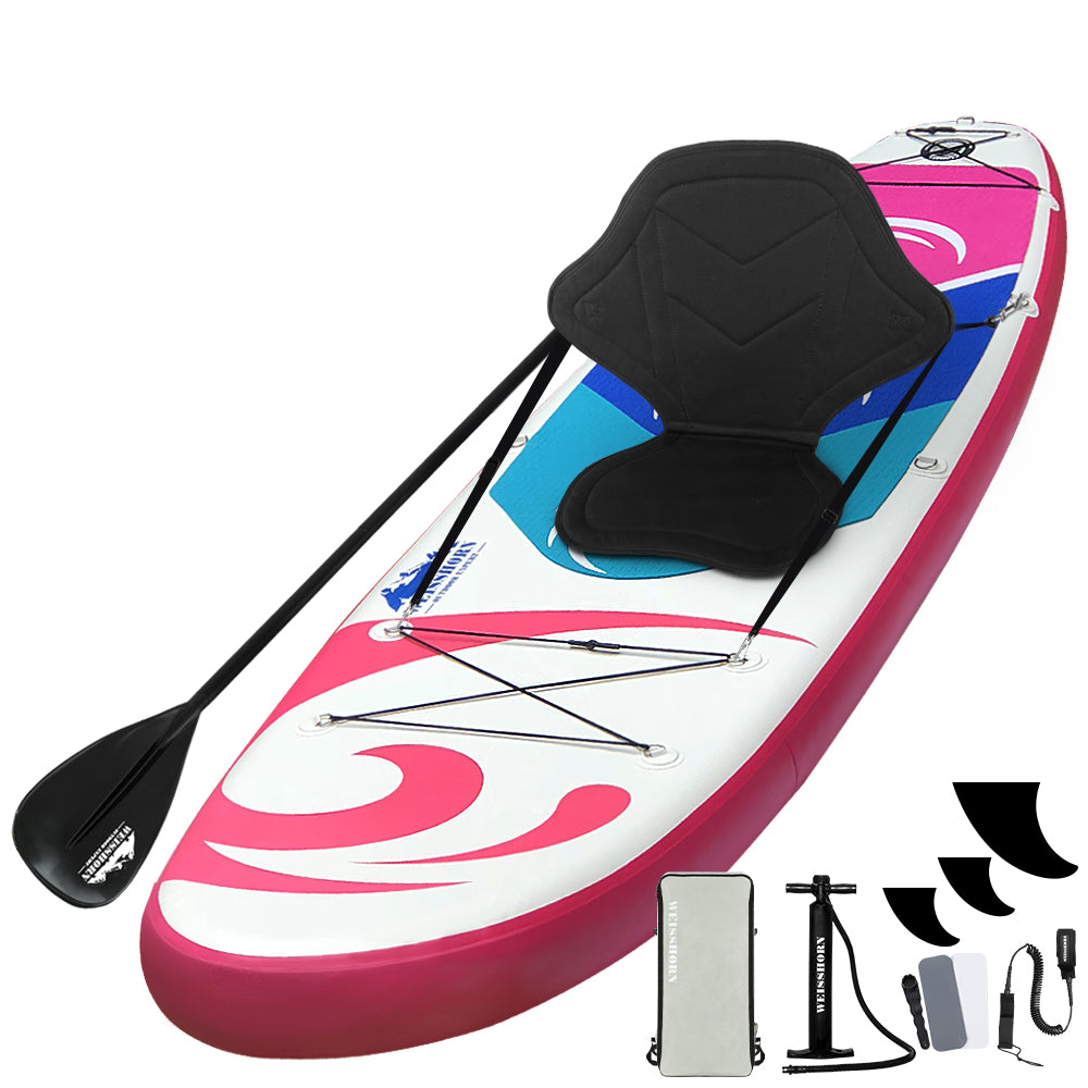 Inflatable Stand Up Paddle Board and Kayak, 11ft Pink