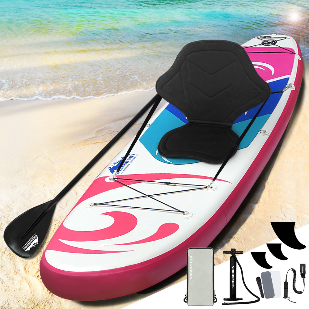Inflatable Stand Up Paddle Board and Kayak, 11ft Pink