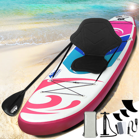 Inflatable Stand Up Paddle Board and Kayak, 11ft Pink