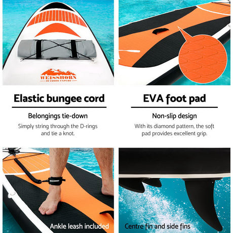 Inflatable Stand Up Paddle Board and Kayak, 11ft Red, view 5