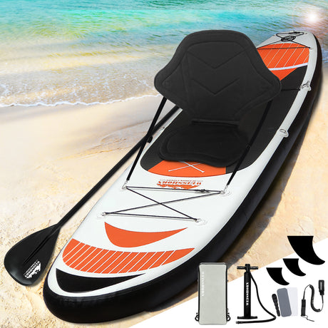 Inflatable Stand Up Paddle Board and Kayak, 11ft Red, view 7