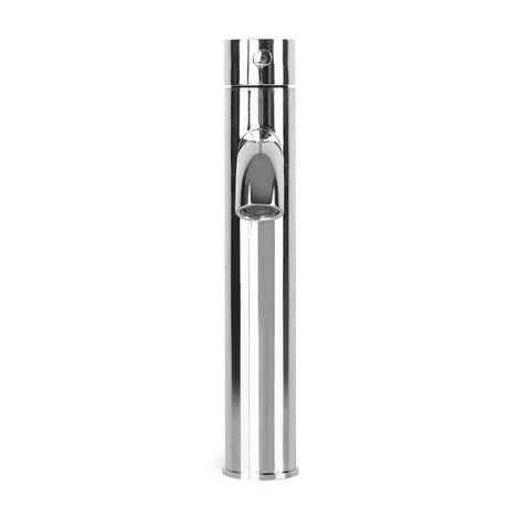 Tall Round Bathroom Basin Mixer Tap Chrome