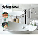 Tall Round Bathroom Basin Mixer Tap Chrome