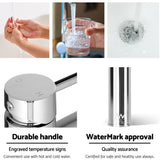 Tall Round Bathroom Basin Mixer Tap Chrome