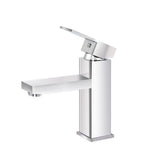 Square Bathroom Basin Mixer Tap Chrome